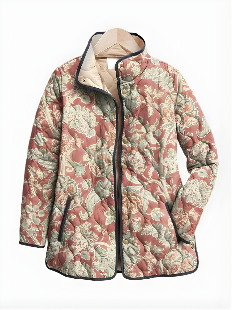BETH™ | Vintage Floral Casual Quilted Jacket
