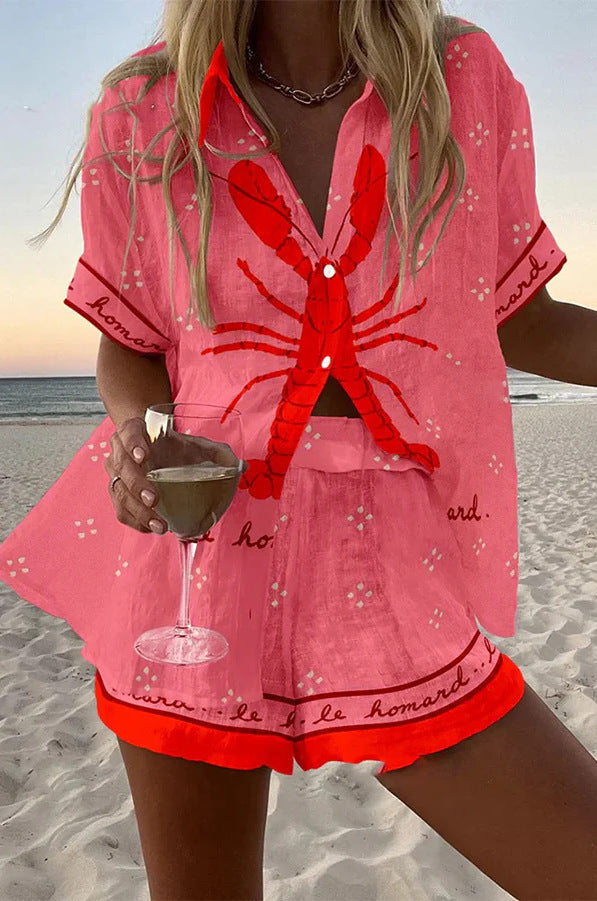 Amber - Short Pink Summer Suit