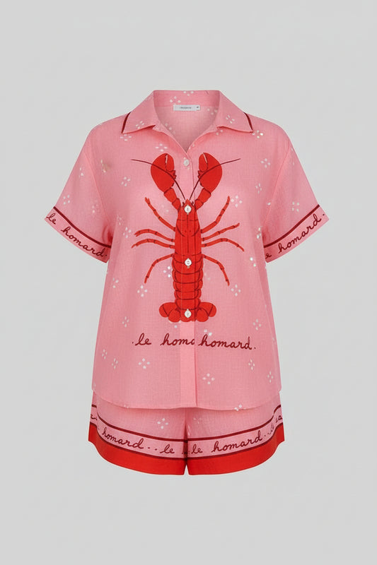 Amber - Short Pink Summer Suit