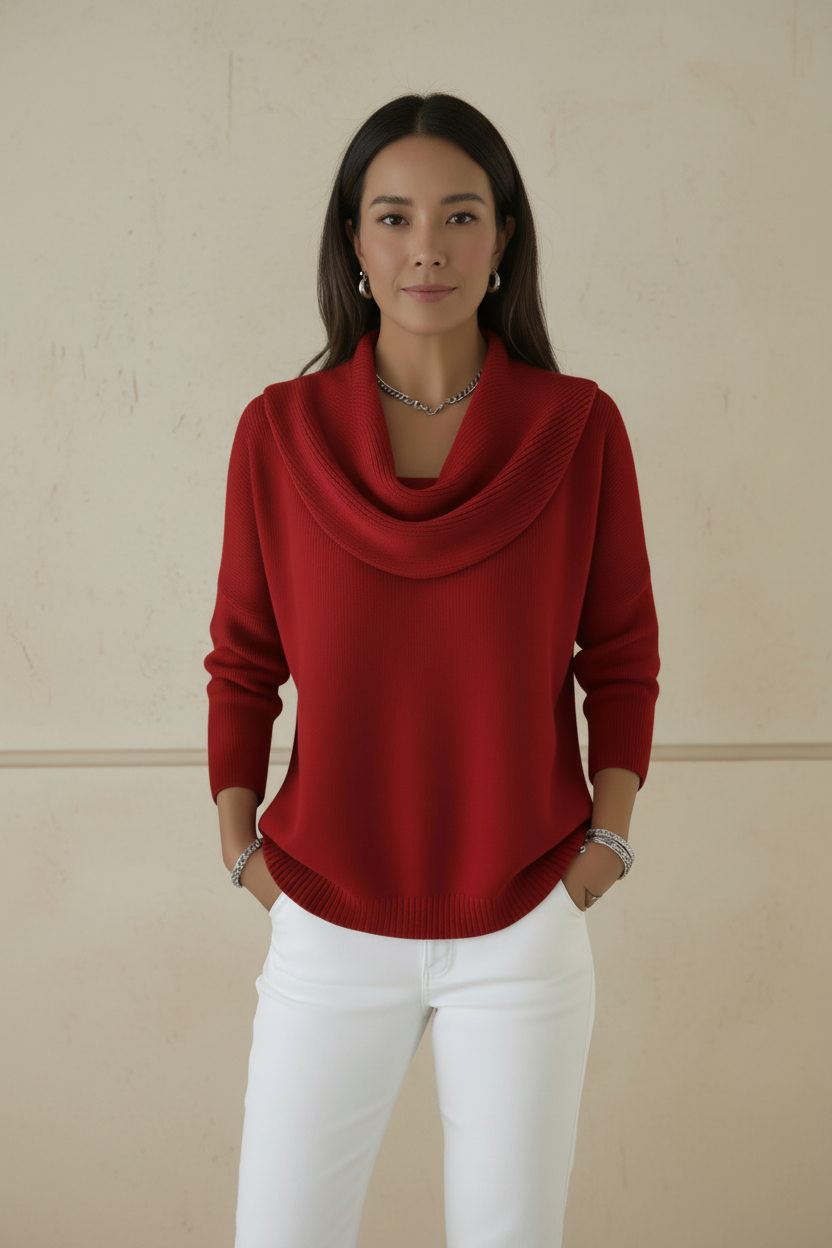 Bella™ | Elegant Collared Knit Sweater