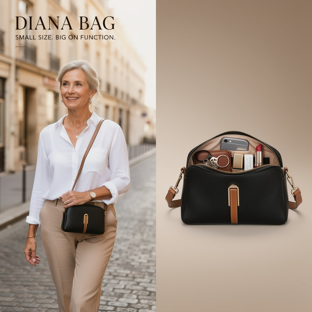 Diana Leather Crossbody Bag