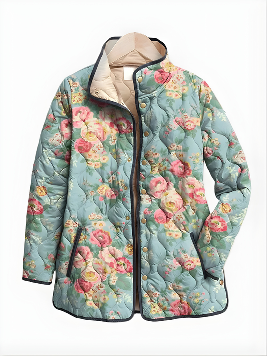Kylie™ | Quilted Printed Flower Jacket