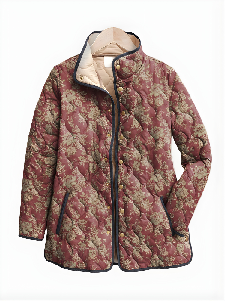 Ria™ | Retro Floral Print Jacket