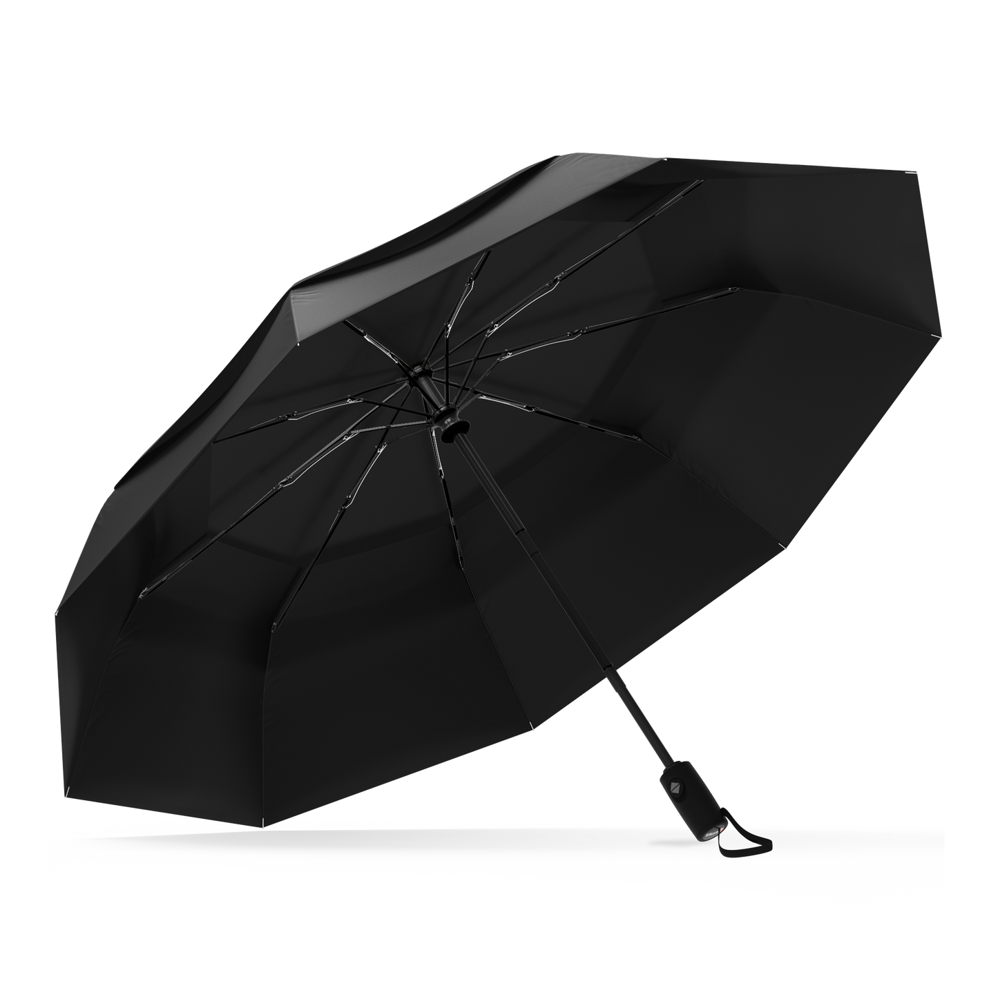 StormGuard™ Windproof Travel Umbrella- Compact, Automatic, Black