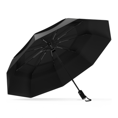 StormGuard™ Windproof Travel Umbrella- Compact, Automatic, Black