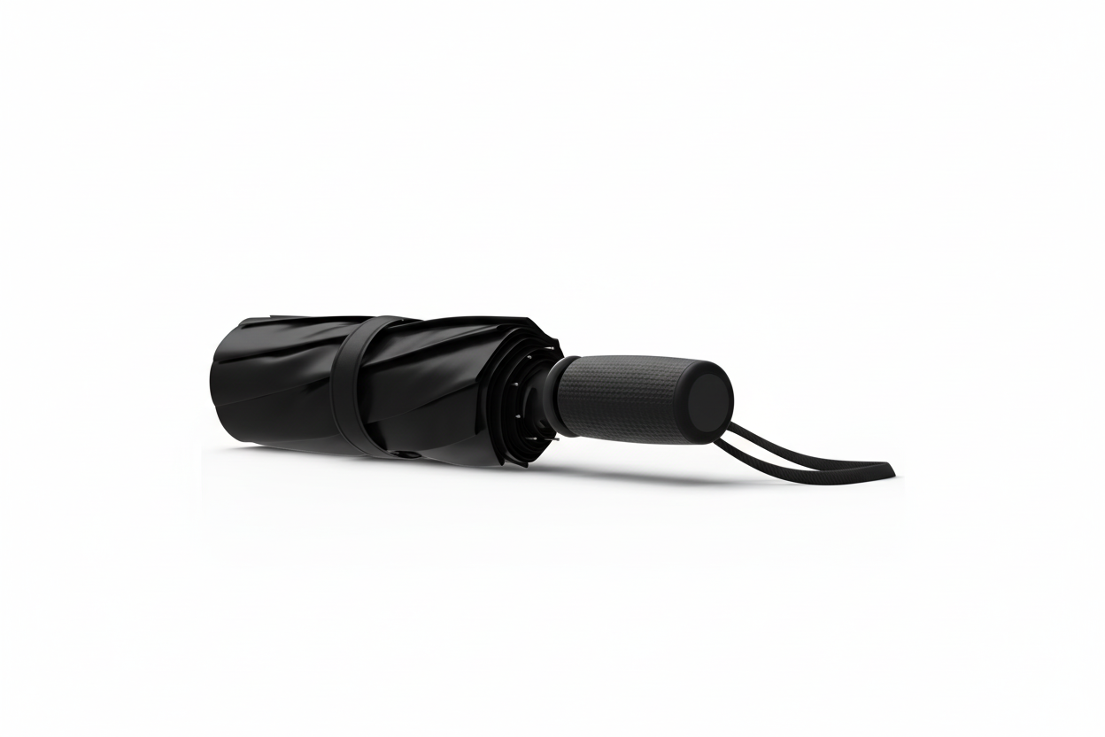 StormGuard™ Windproof Travel Umbrella- Compact, Automatic, Black