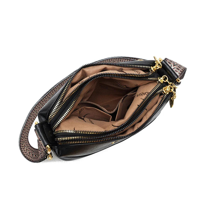 Zara| Refined Leather Shoulder Bag