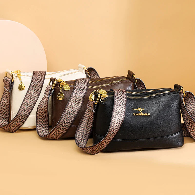 Zara| Refined Leather Shoulder Bag